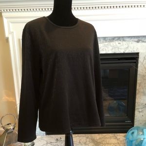 Liz Claiborne Lizsport Black Floral Top